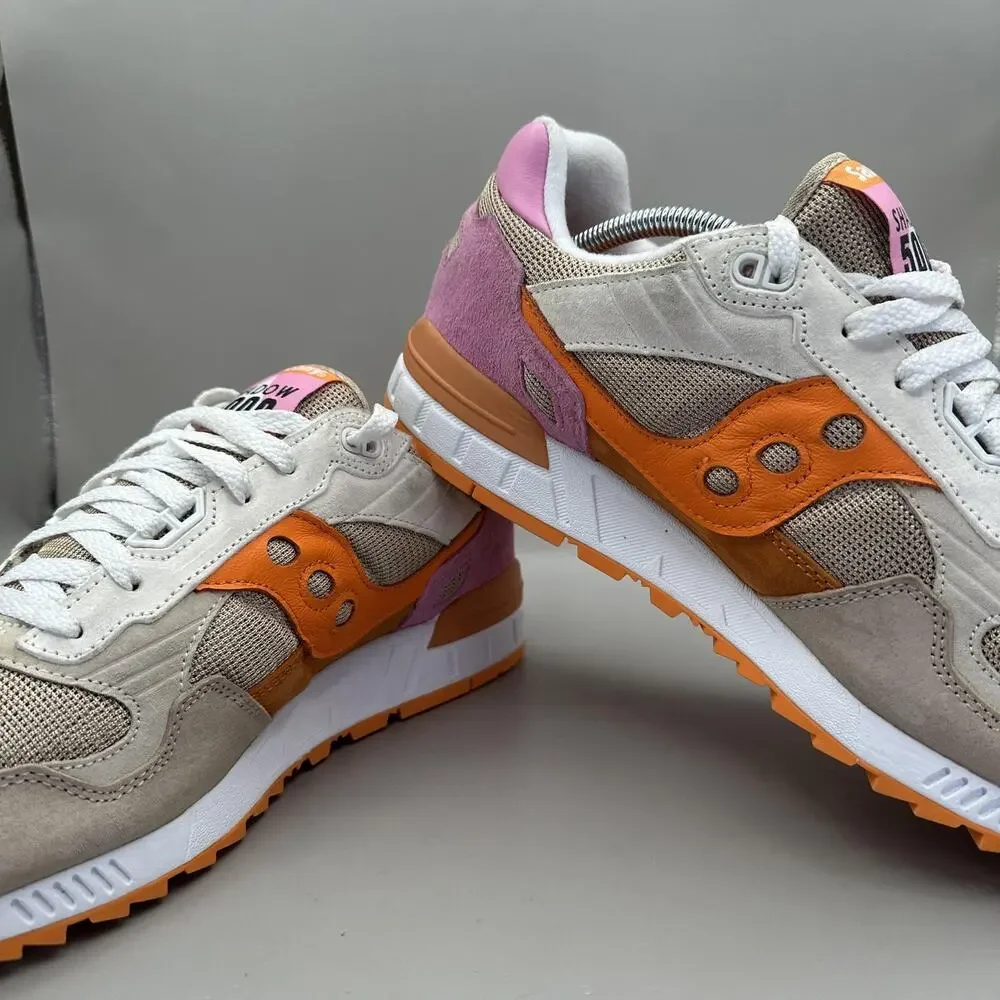 Saucony Shadow 5000 Shoes Mens 12 US Brown Orange Suede Mesh Sneakers ST0665-20